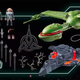 The Playmobil Star Trek Klingon Bird-of-Prey playset spillshot.